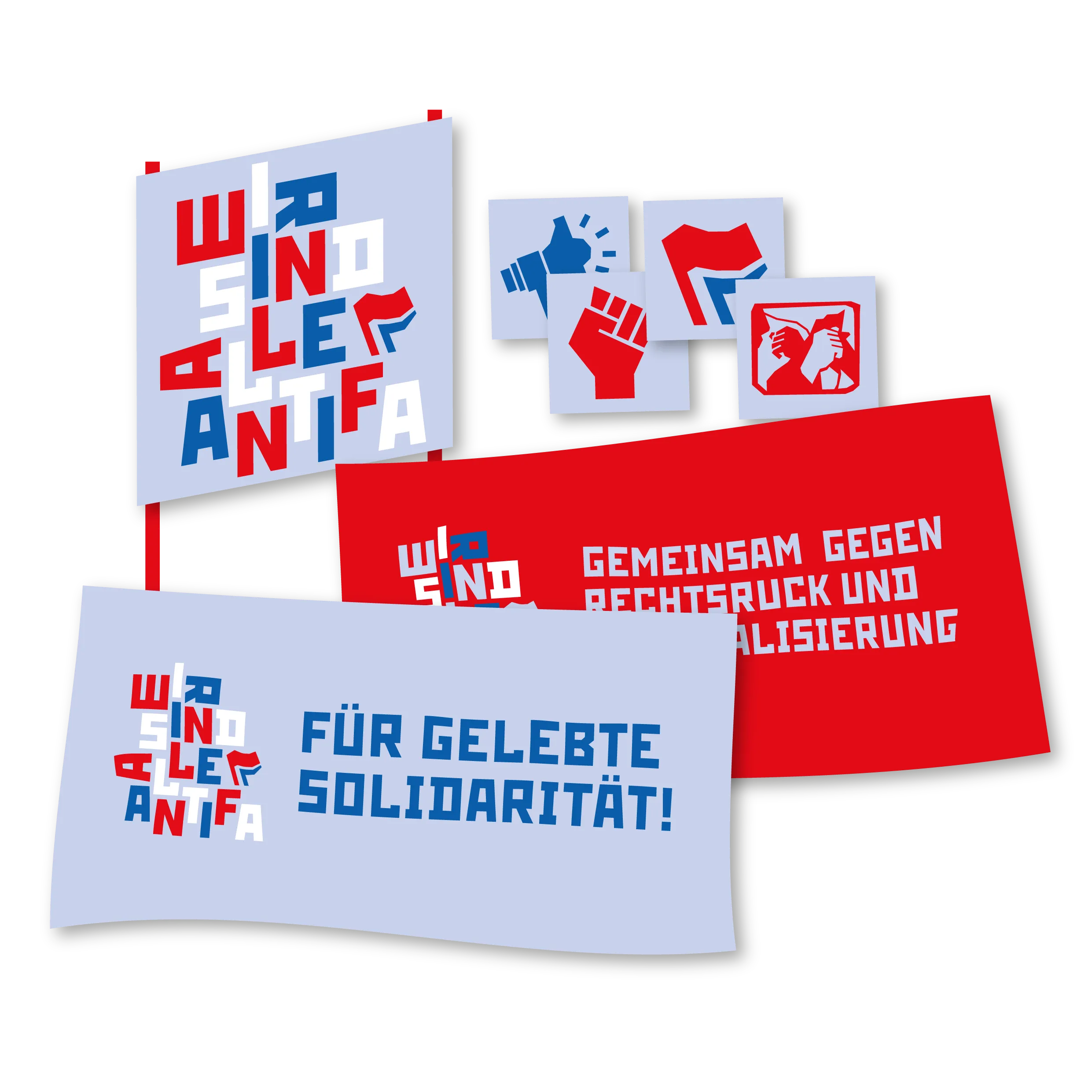 Vorlagen mit den Kampagnen-Motiven für Banner, Trnasparente und mehr